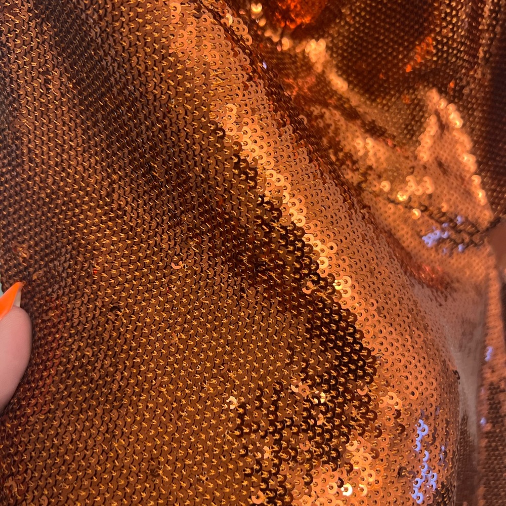 NWT Halston VAL SEQUIN ONE SHOULDER MINI 16 - Picture 9 of 9